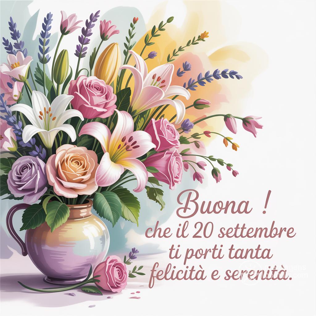 Buona ! Che il 20 settembre  ti porti tanta felicità e serenità.