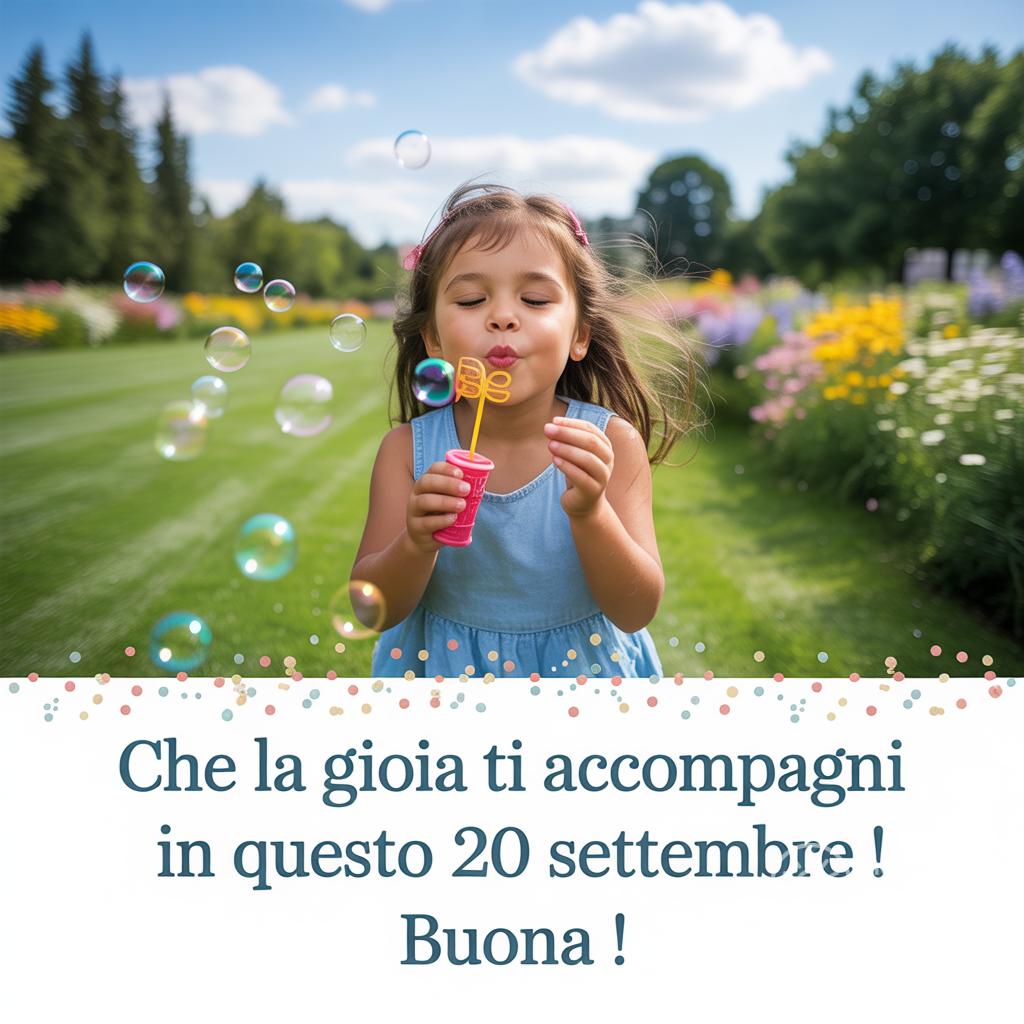 Che la gioia ti accompagni in questo 20 settembre ! Buona !
