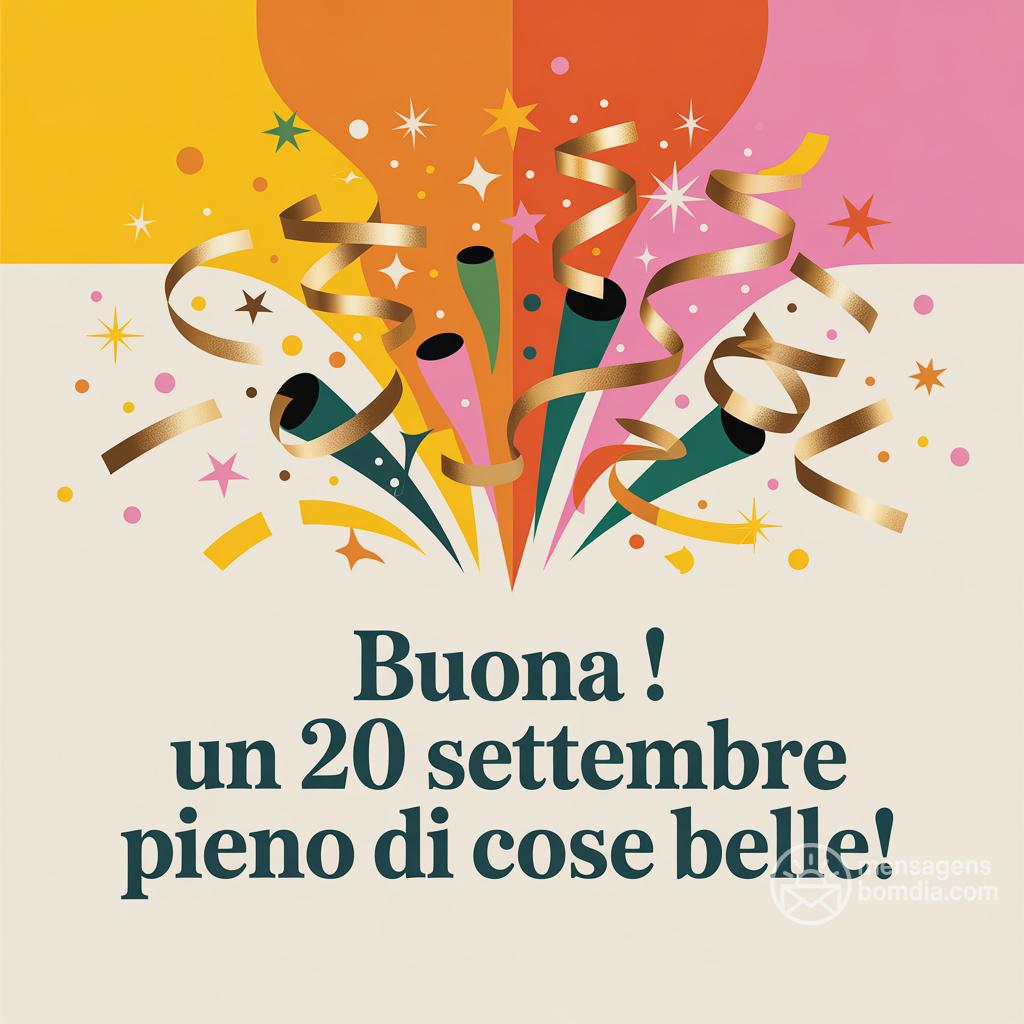 Buona ! Un 20 settembre  pieno di cose belle!