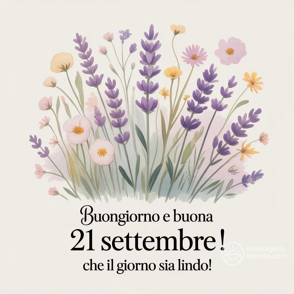 Buongiorno e buona  21 settembre ! Che il giorno sia lindo!