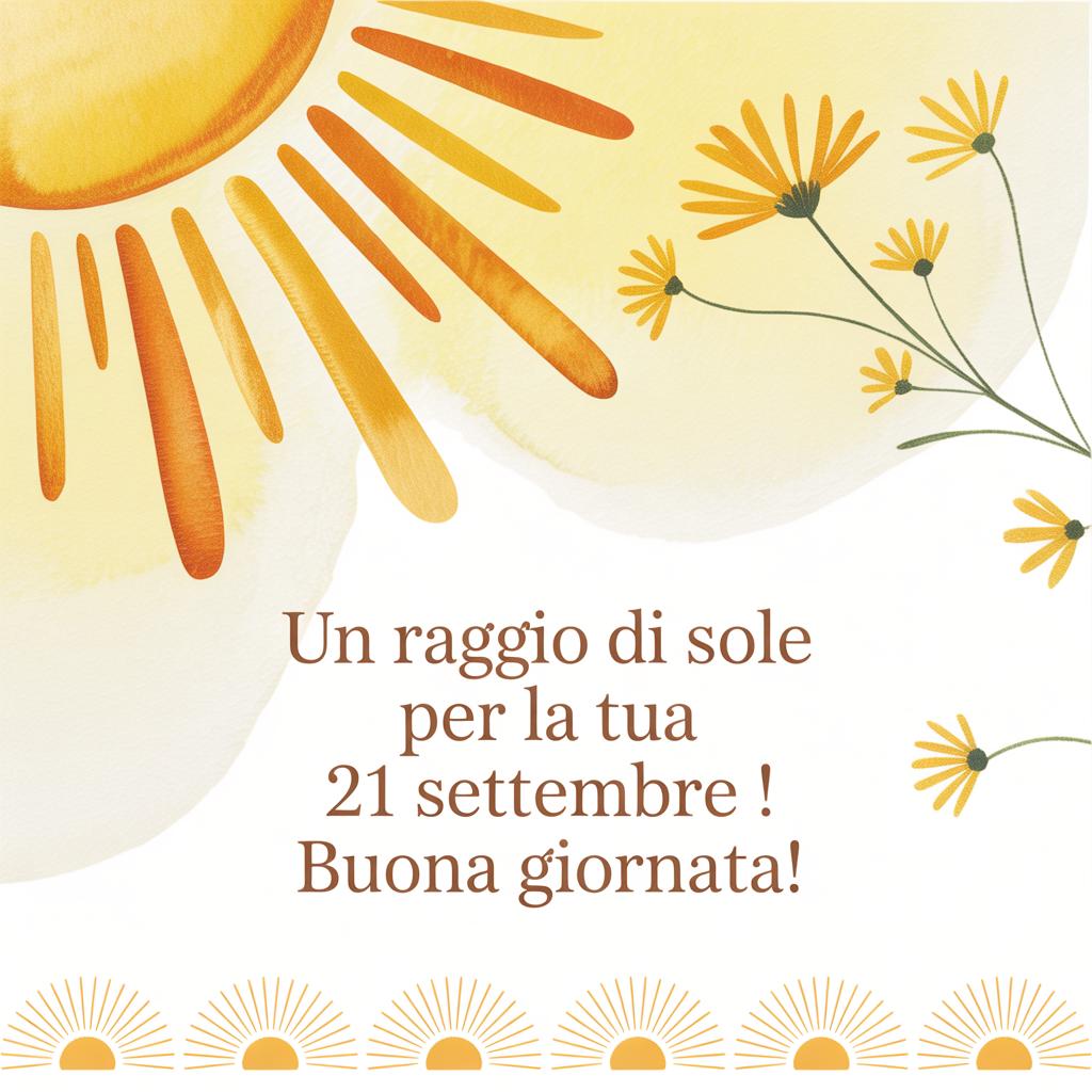 Un raggio di sole per la tua  21 settembre ! Buona giornata!