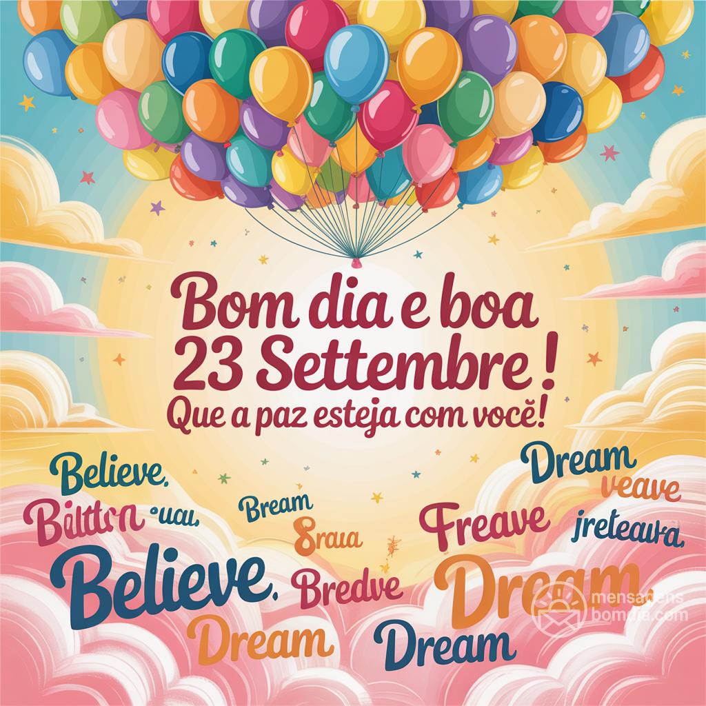 Bom dia e boa  23 settembre ! Que a paz esteja com você!