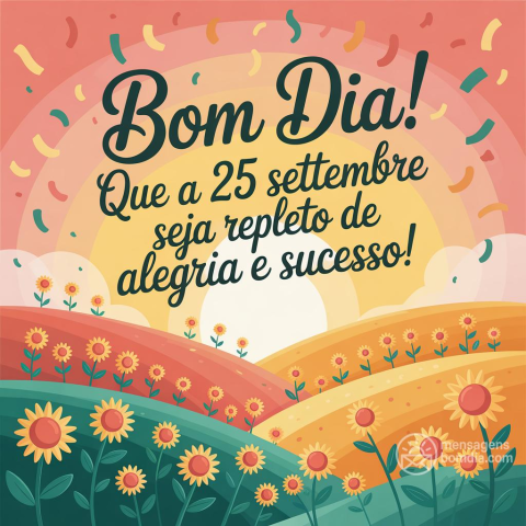 Um dia especial: Giovedì, 25 de Setembro de 2025