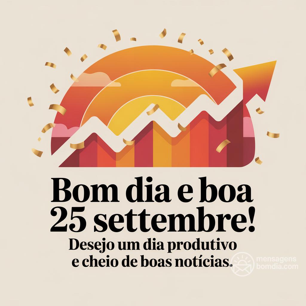Bom dia e boa  25 settembre! Desejo um dia produtivo e cheio de boas notícias.