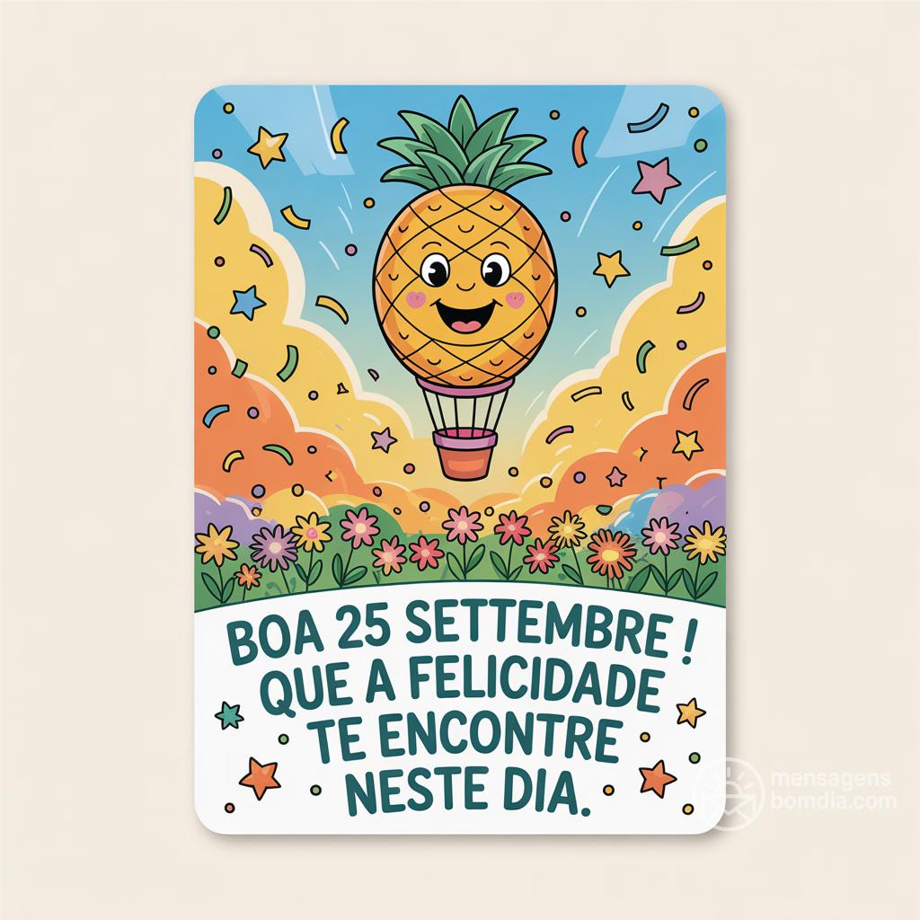 Boa  25 settembre ! Que a felicidade te encontre neste dia.
