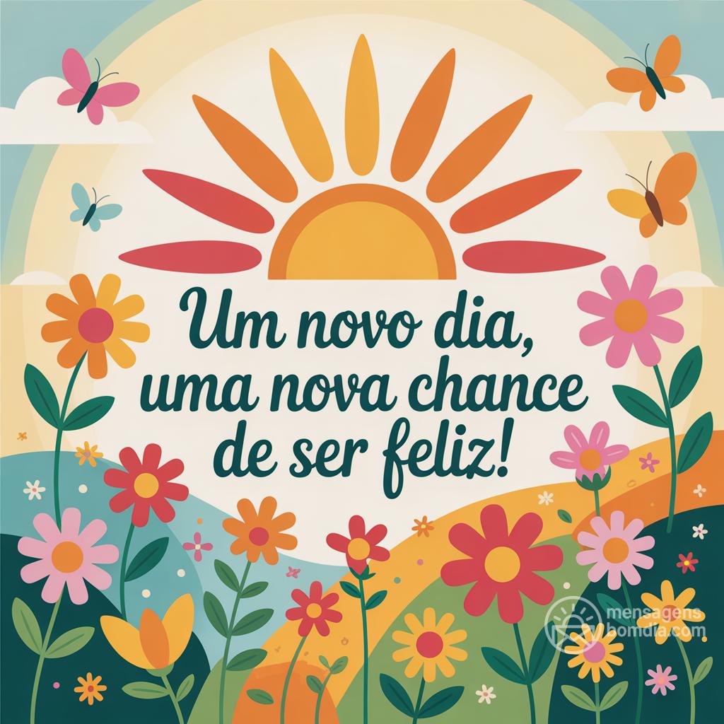 Um novo dia, uma nova chance de ser feliz!