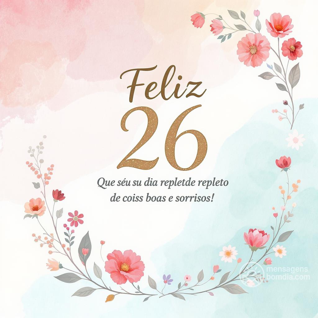 Feliz  26 settembre! Que seu dia seja repleto de coisas boas e sorrisos.