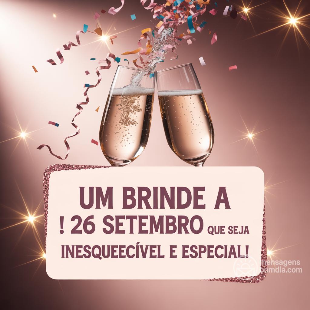 Um brinde a  26 settembre ! Que seja inesquecível e especial!