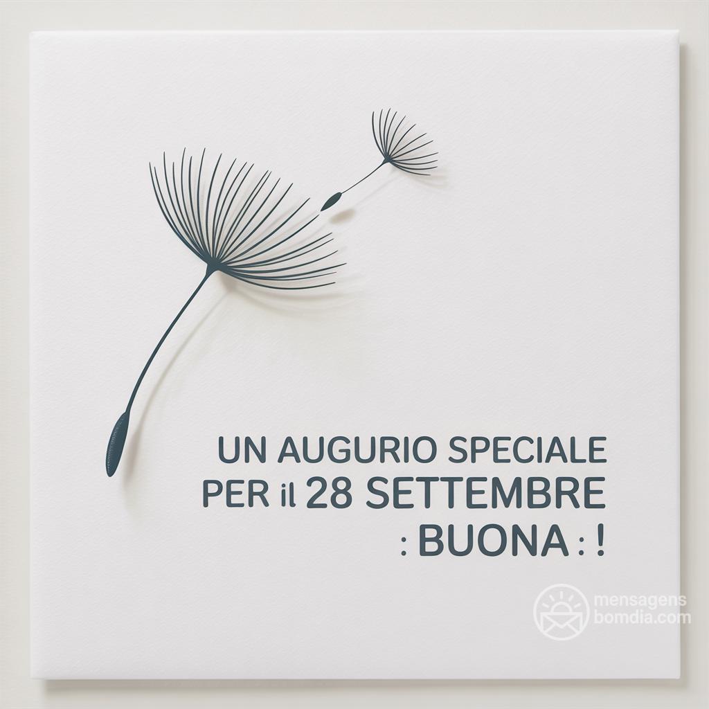 Un augurio speciale per il 28 settembre : buona !