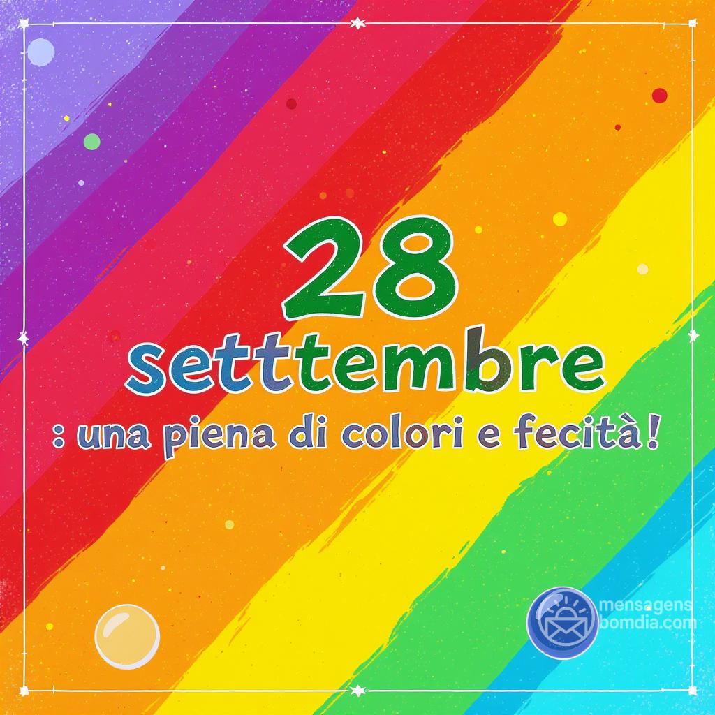 28 settembre : una  piena di colori e felicità!