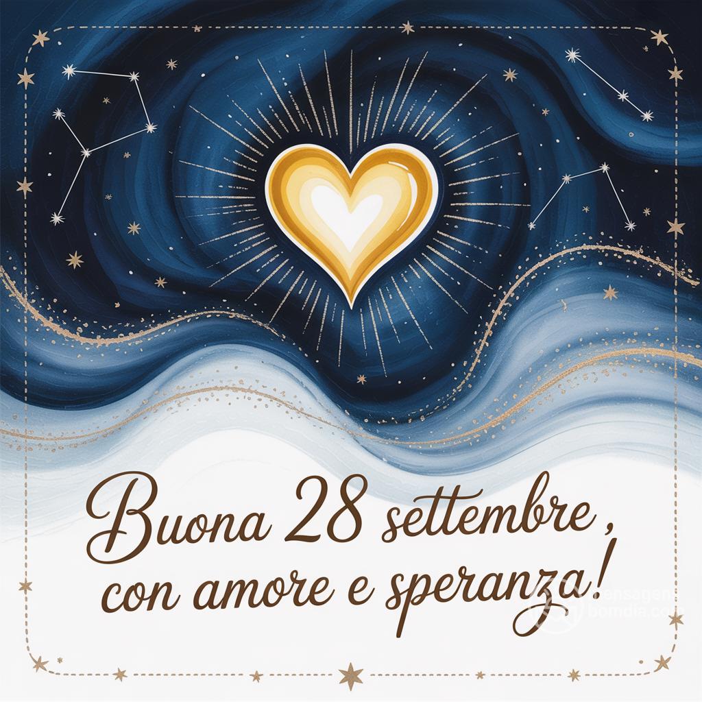 Buona  28 settembre , con amore e speranza!