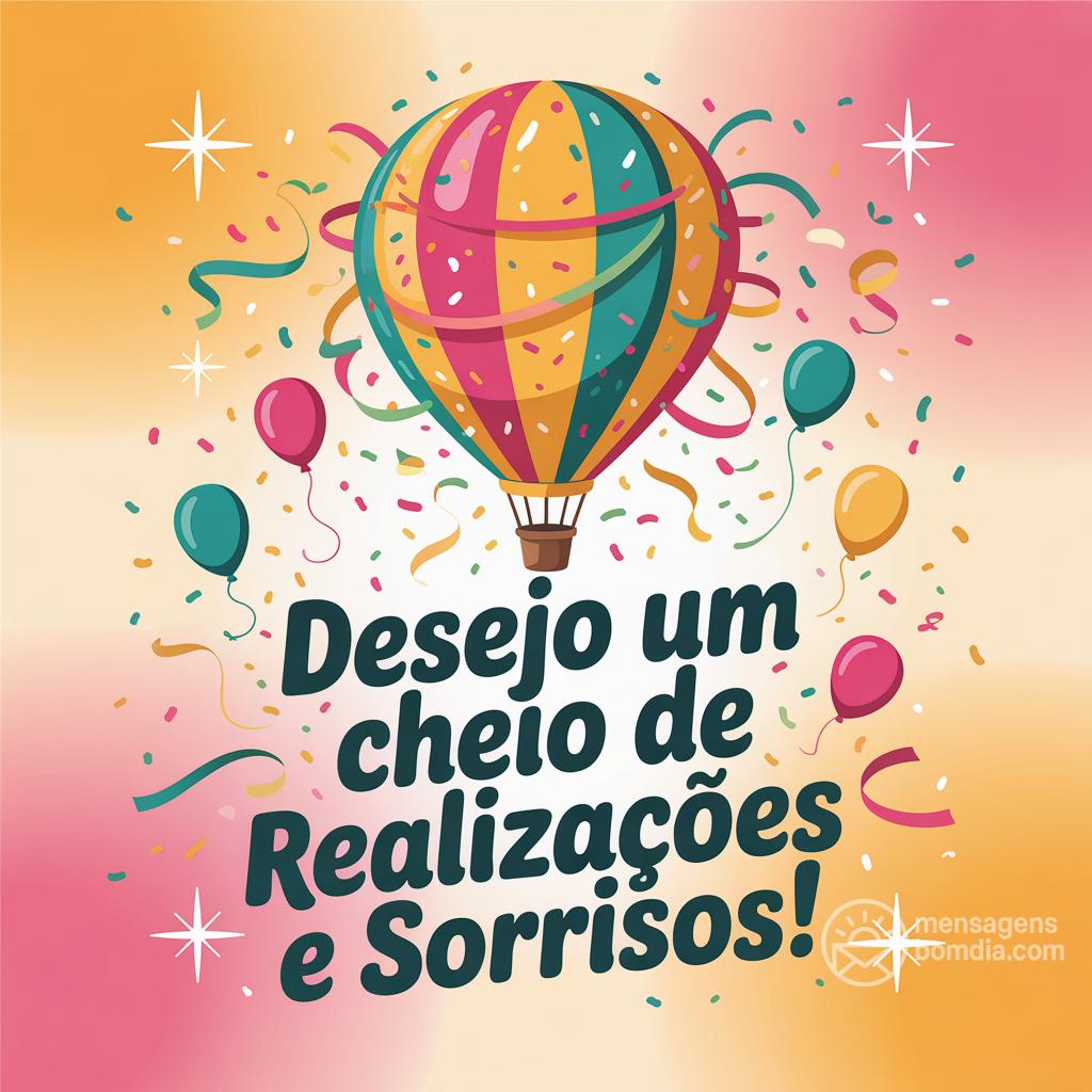 Desejo um  cheio de realizações e sorrisos!