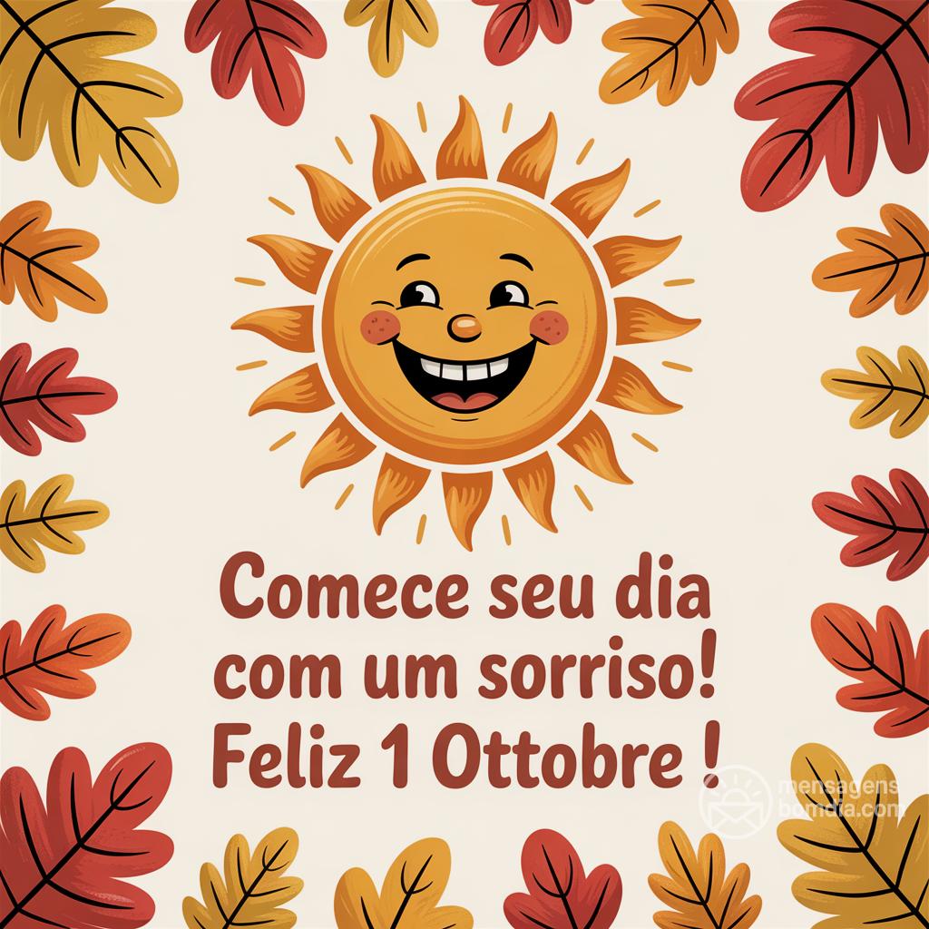Comece seu dia com um sorriso! Feliz  1 ottobre !