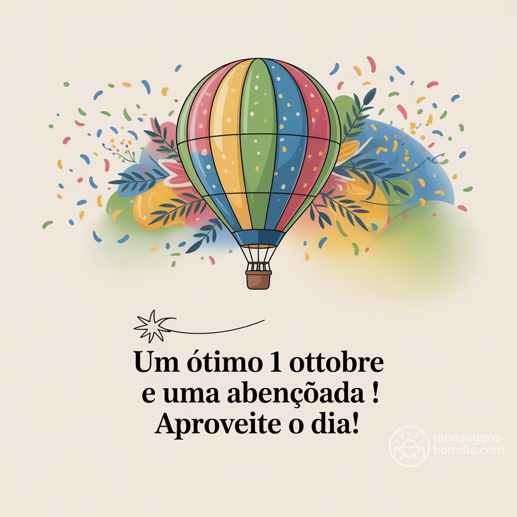Um ótimo 1 ottobre e uma abençoada  ! Aproveite o dia!