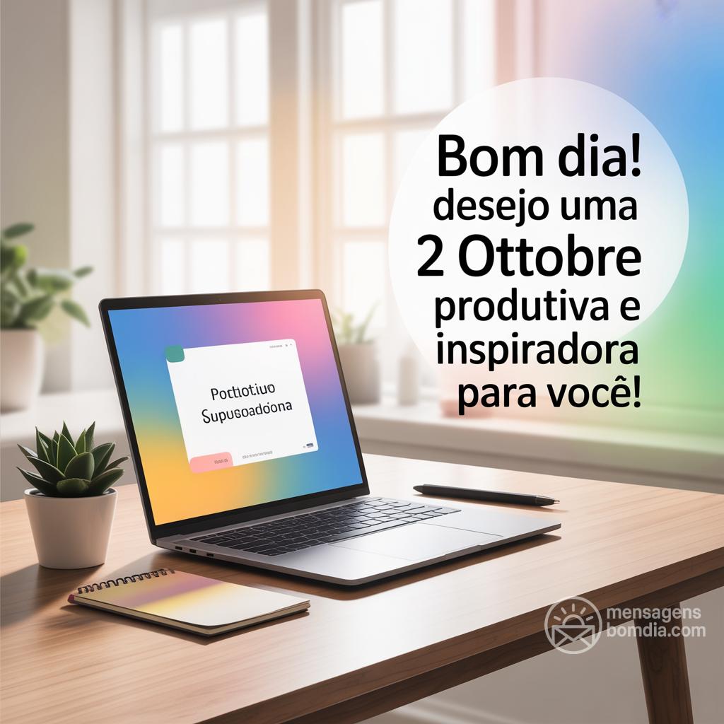 Bom dia! Desejo uma  2 ottobre  produtiva e inspiradora para você!