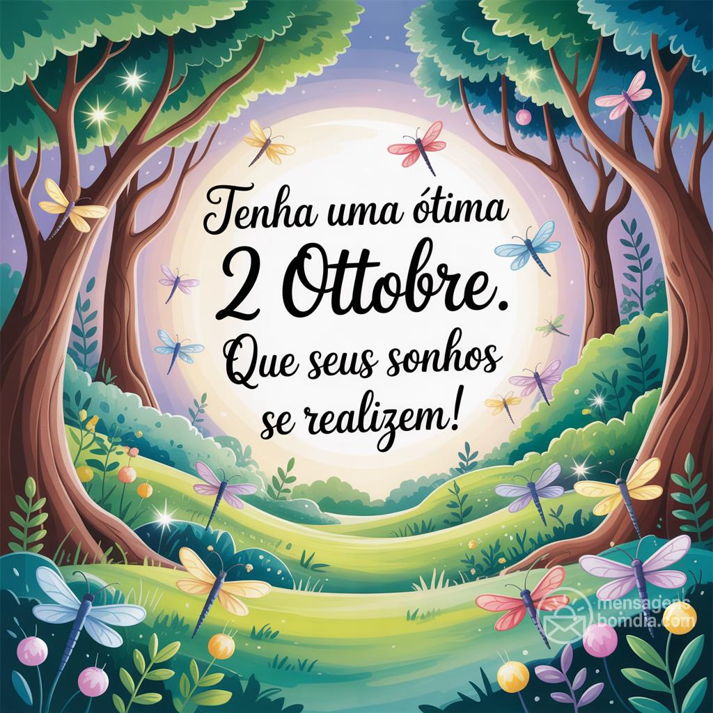 Tenha uma ótima  2 ottobre . Que seus sonhos se realizem!