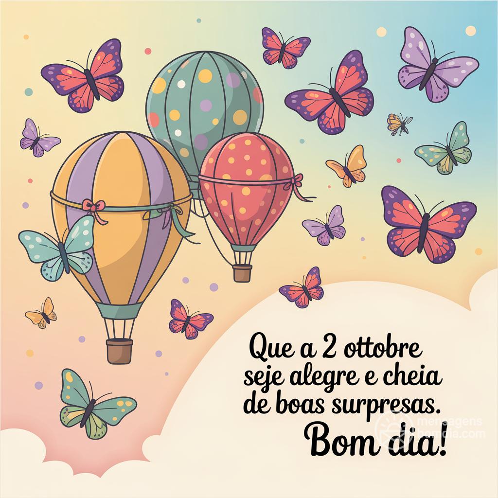 Que a  2 ottobre  seja leve, alegre e cheia de boas surpresas. Bom dia!