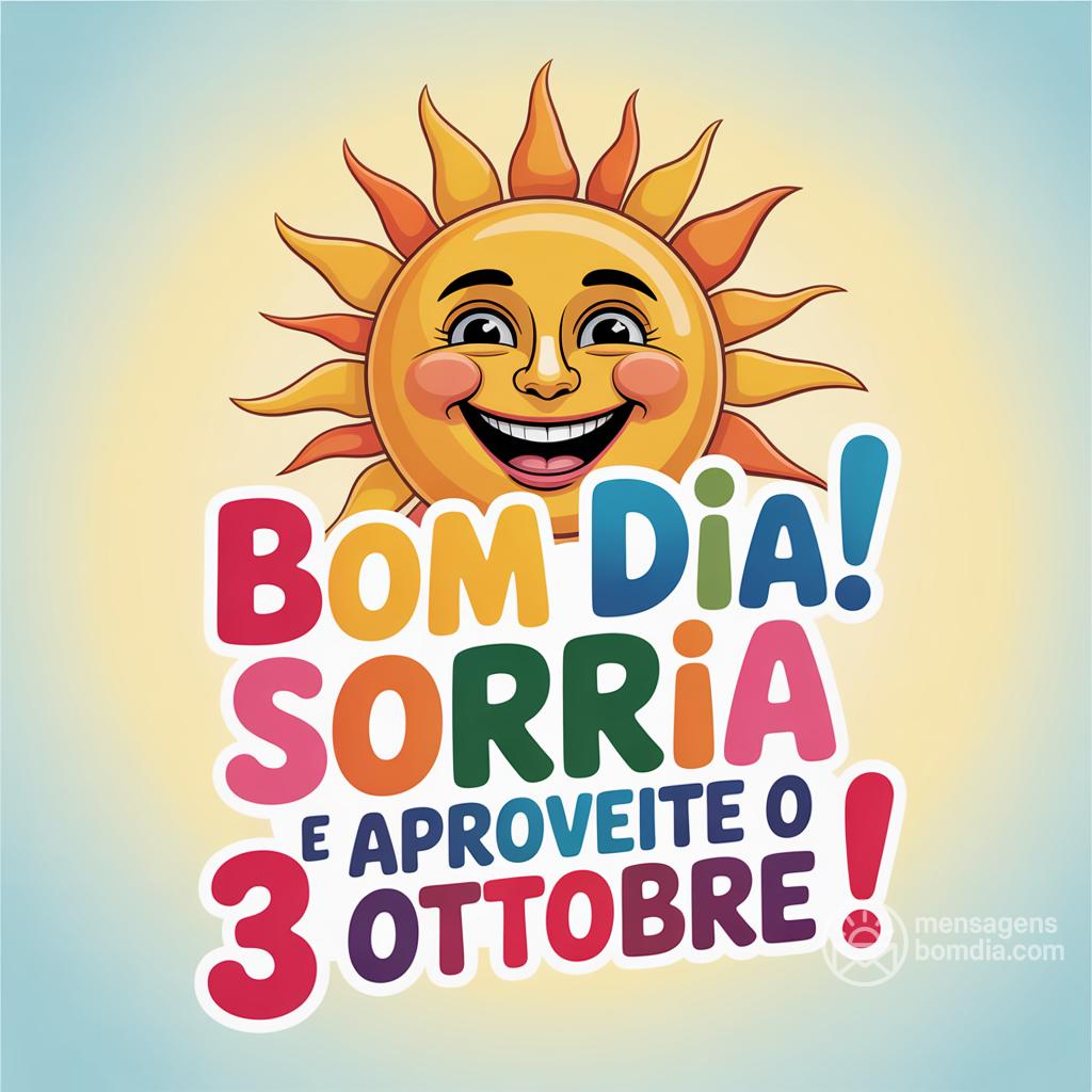 Bom dia! Sorria e aproveite o 3 ottobre !