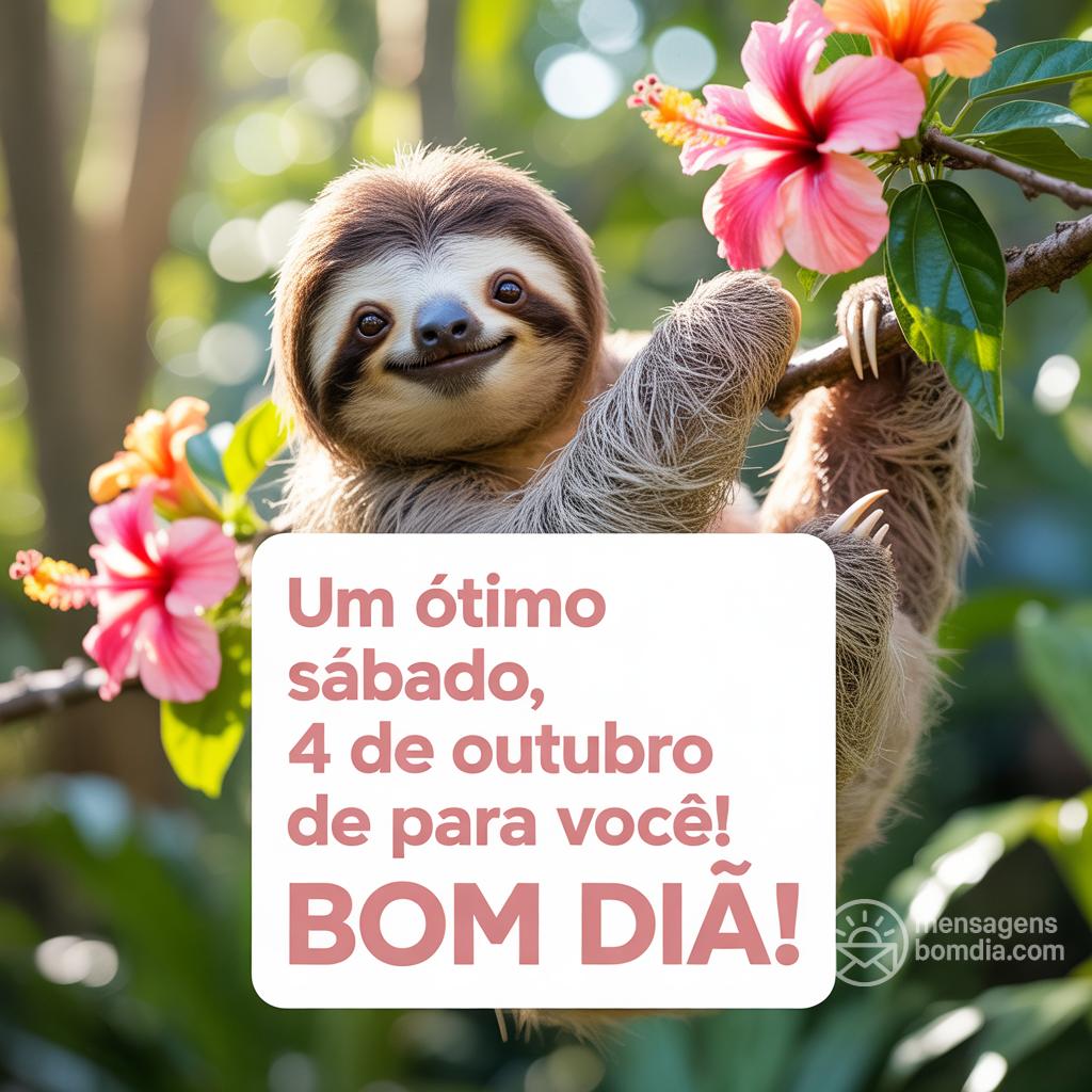 Um ótimo sábado, 4 de outubro de  para você! Bom dia!