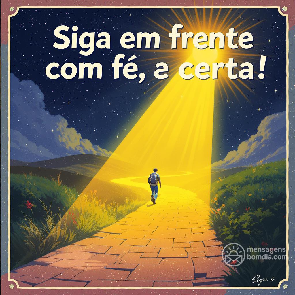 Siga em frente com fé, a vitória é certa!