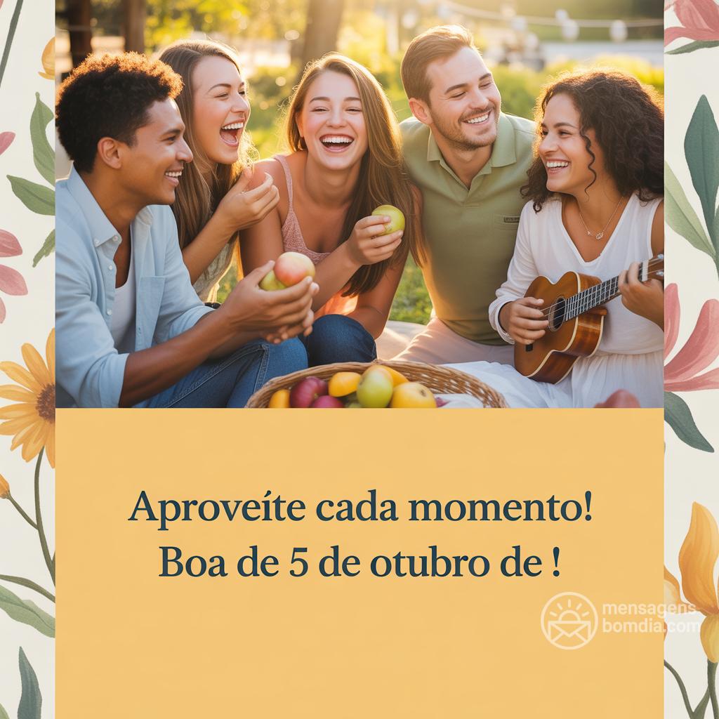Aproveite cada momento! Boa  de 5 de outubro de !