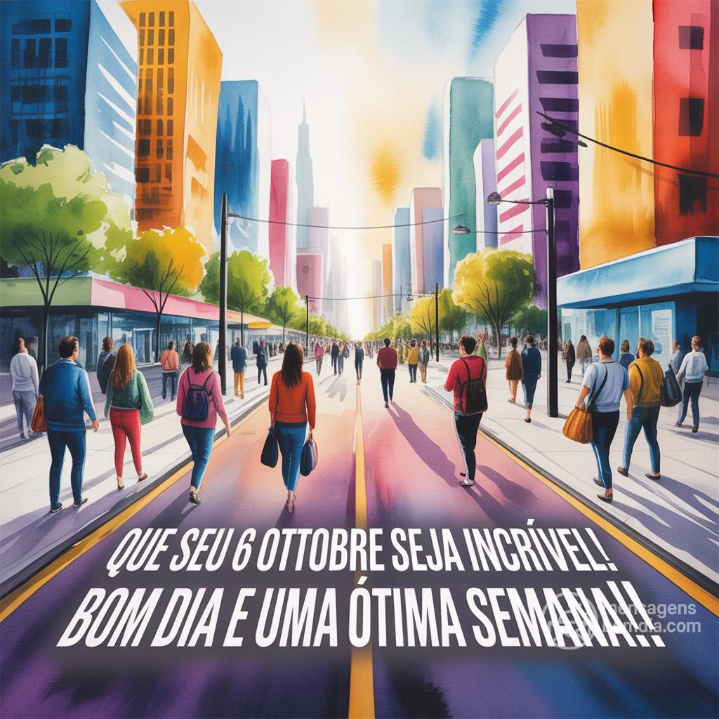 Que seu  6 ottobre  seja incrível! Bom dia e uma ótima semana!