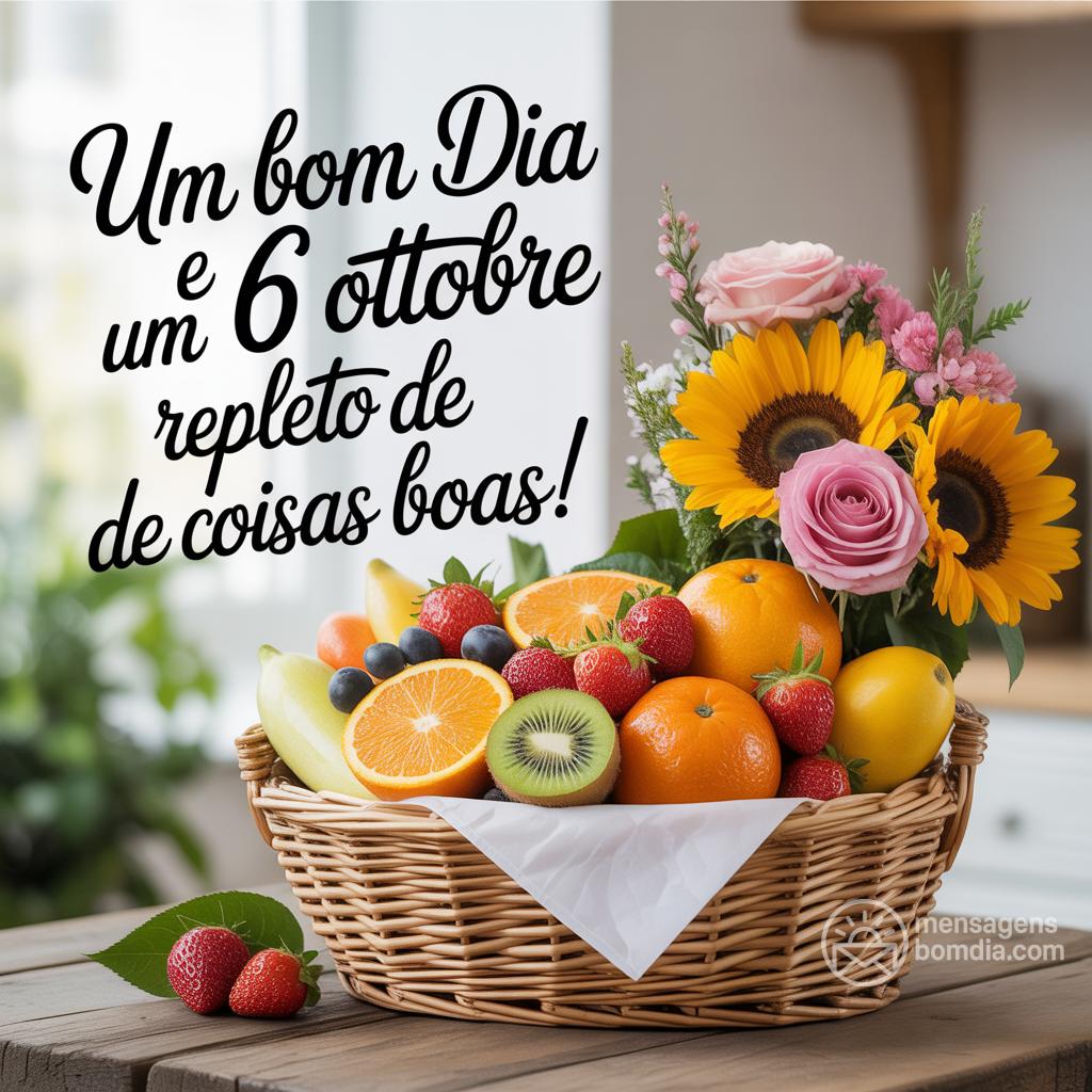 Um bom dia e um  6 ottobre  repleto de coisas boas!