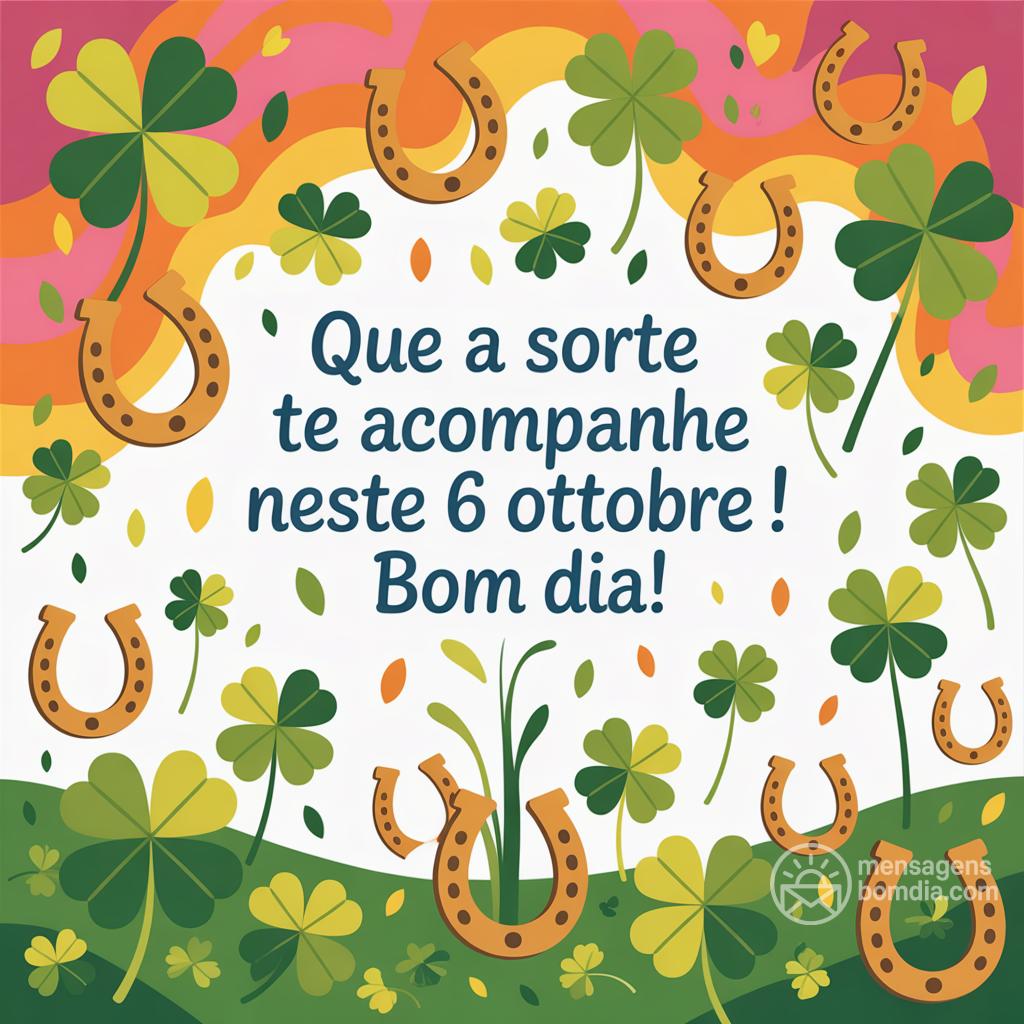 Que a sorte te acompanhe neste  6 ottobre ! Bom dia!