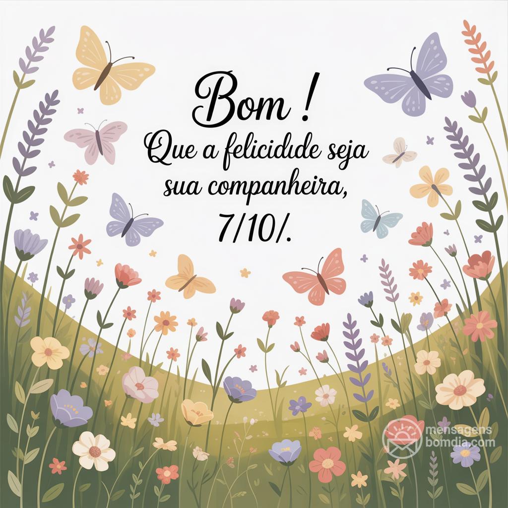 Bom ! Que a felicidade seja sua companheira, 7/10/.