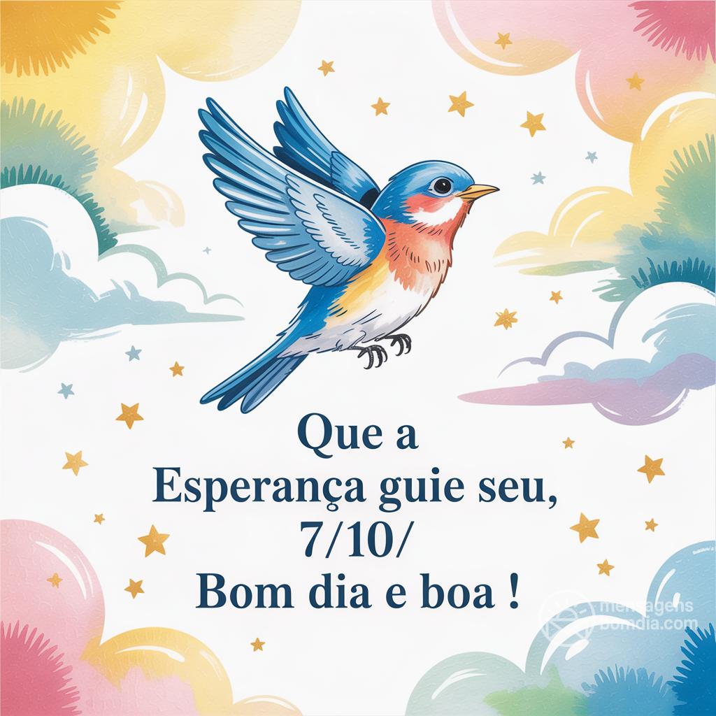 Que a esperança guie seu , 7/10/. Bom dia e boa !