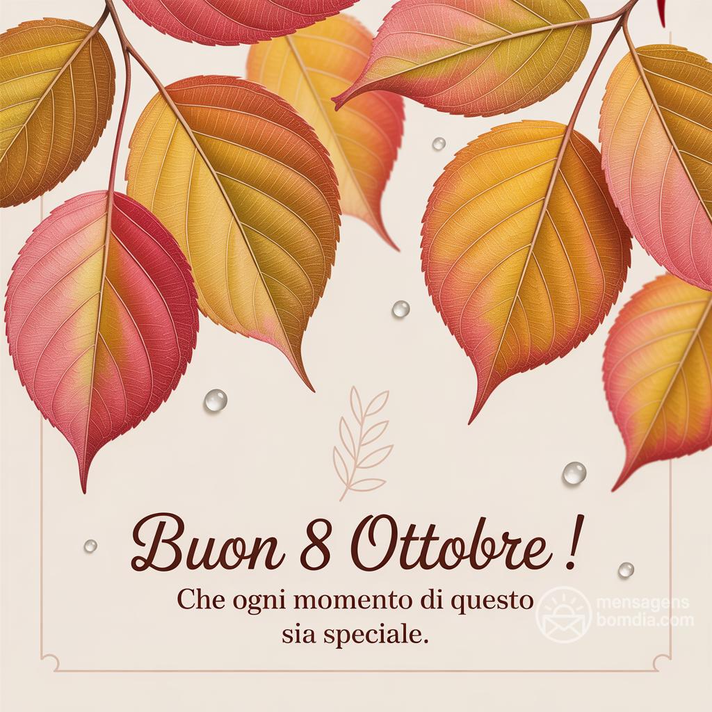 Buon 8 ottobre ! Che ogni momento di questo  sia speciale.