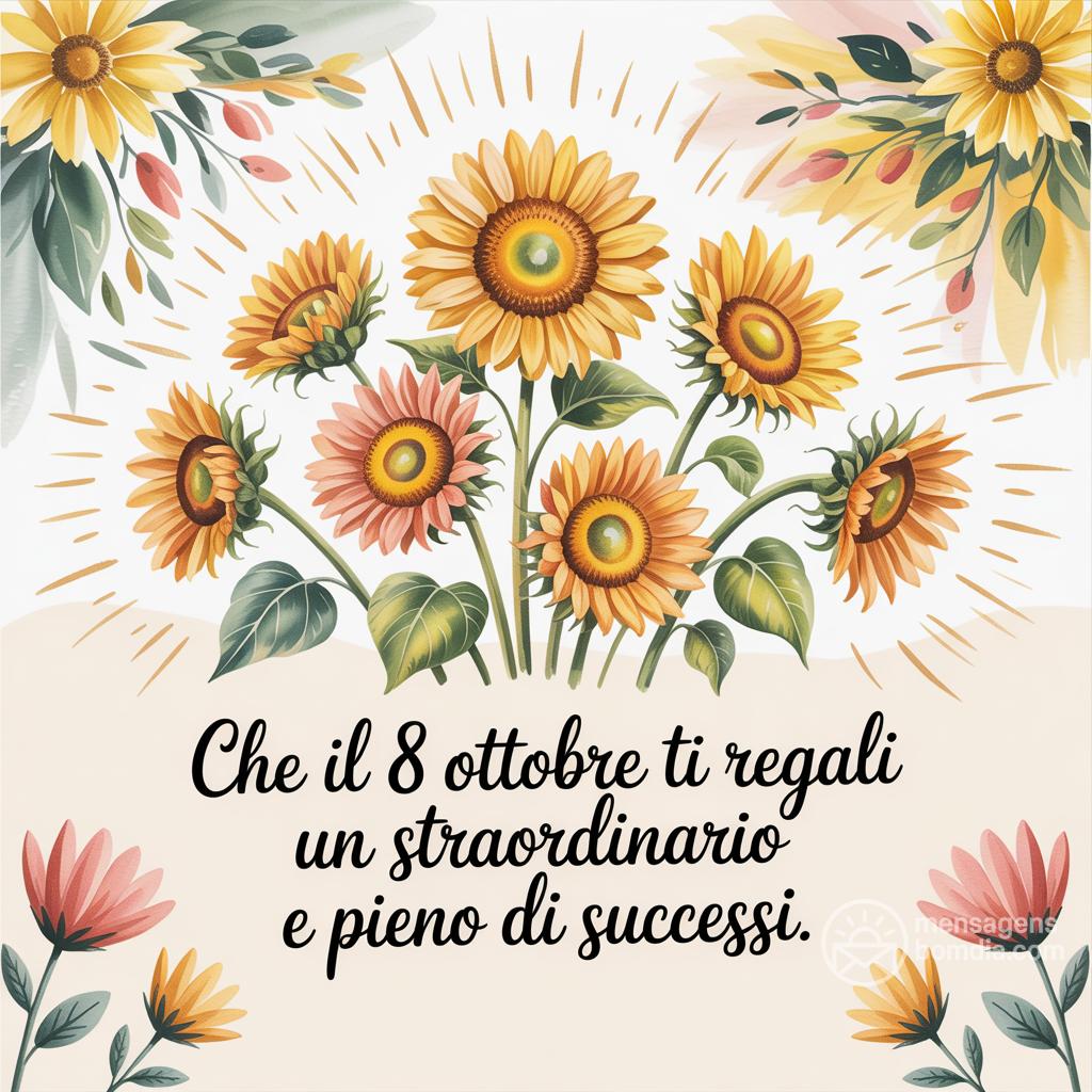 Che il 8 ottobre  ti regali un  straordinario e pieno di successi.