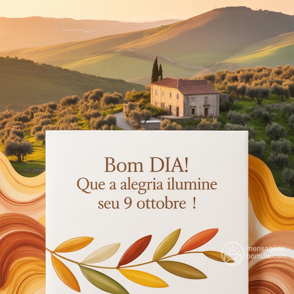 Bom dia! Que a alegria ilumine seu  9 ottobre !