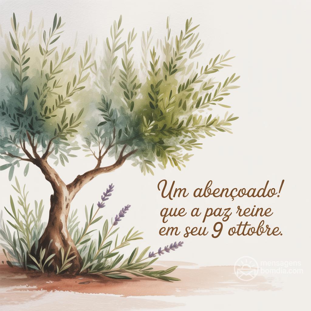 Um  abençoado! Que a paz reine em seu 9 ottobre .