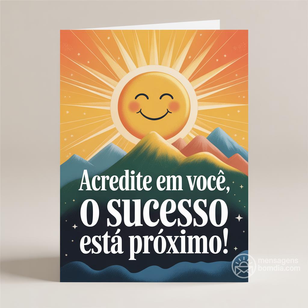 Acredite em você, o sucesso está próximo!