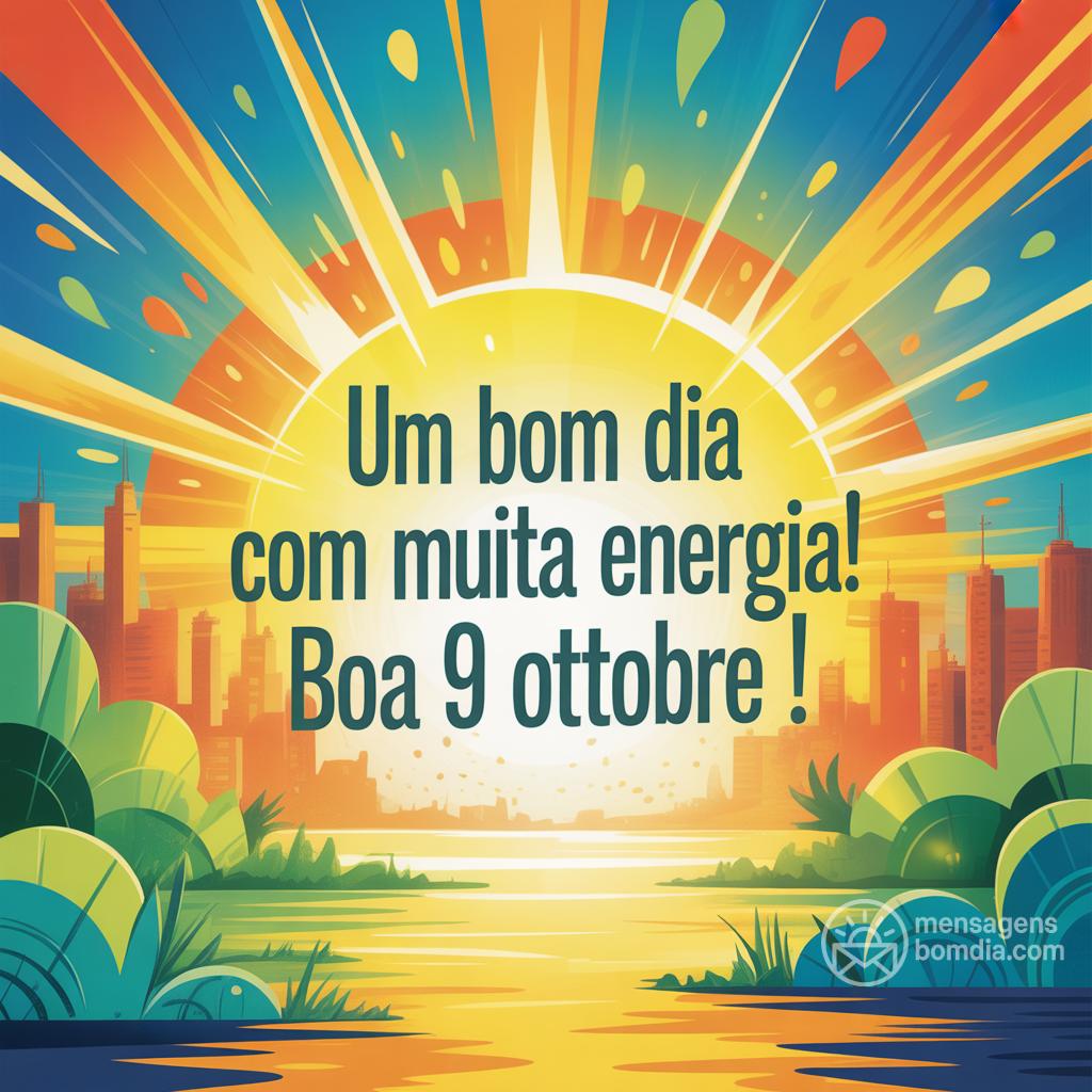 Um bom dia com muita energia! Boa  9 ottobre !