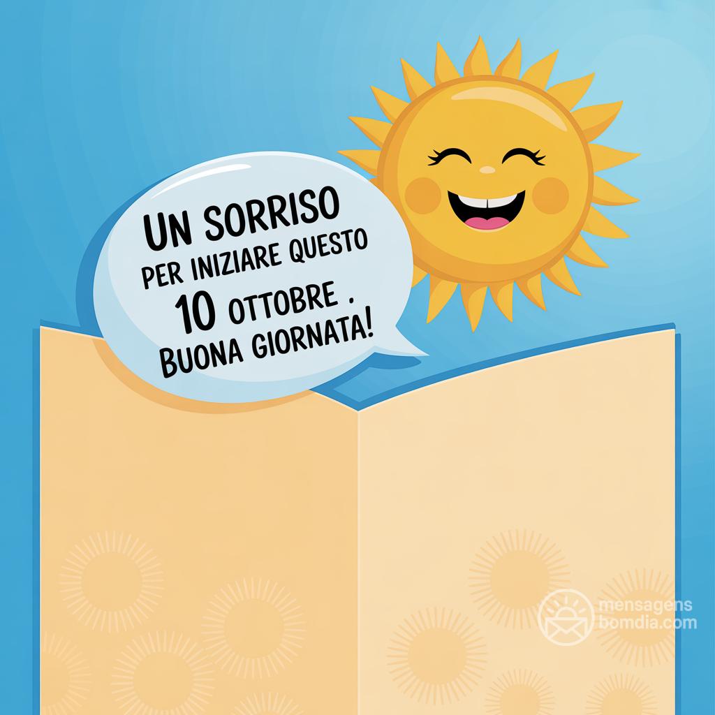 Un sorriso per iniziare questo  10 ottobre . Buona giornata!