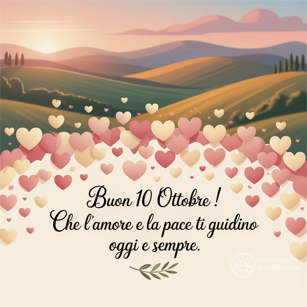 Buon  10 ottobre ! Che l'amore e la pace ti guidino oggi e sempre.