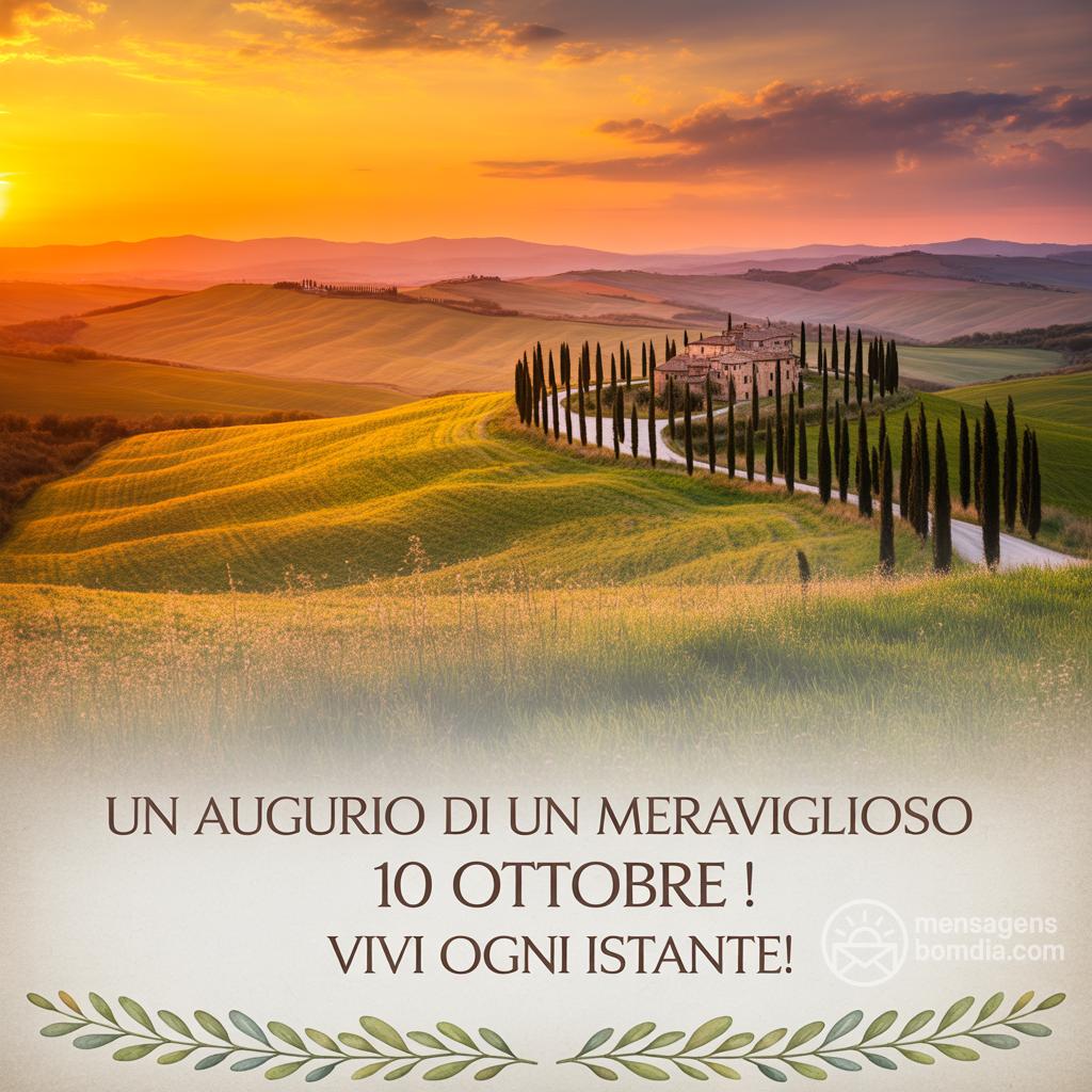 Un augurio di un meraviglioso  10 ottobre ! Vivi ogni istante!