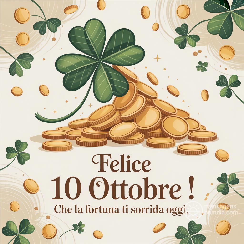 Felice  10 ottobre ! Che la fortuna ti sorrida oggi.