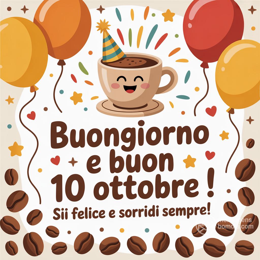 Buongiorno e buon  10 ottobre ! Sii felice e sorridi sempre!