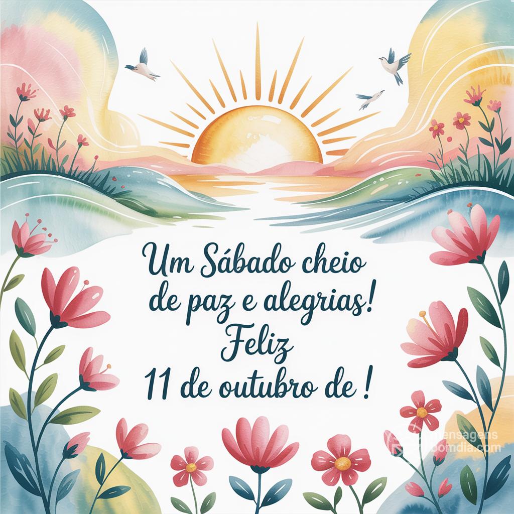 Um sábado cheio de paz e alegrias! Feliz 11 de Outubro de !