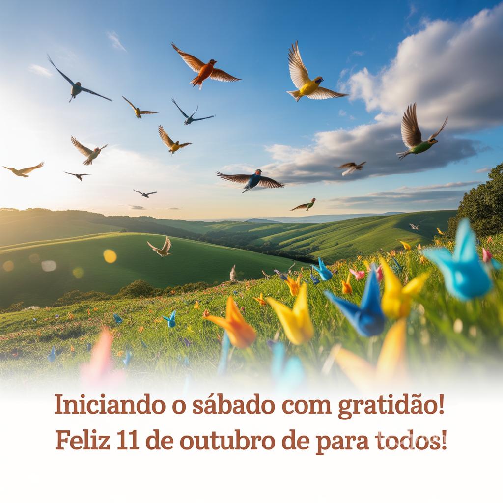 Iniciando o sábado com gratidão!  Feliz 11 de Outubro de  para todos!
