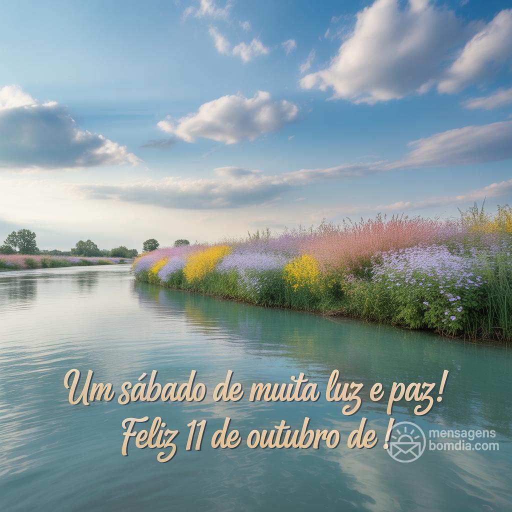 Um sábado de muita luz e paz! Feliz 11 de Outubro de !