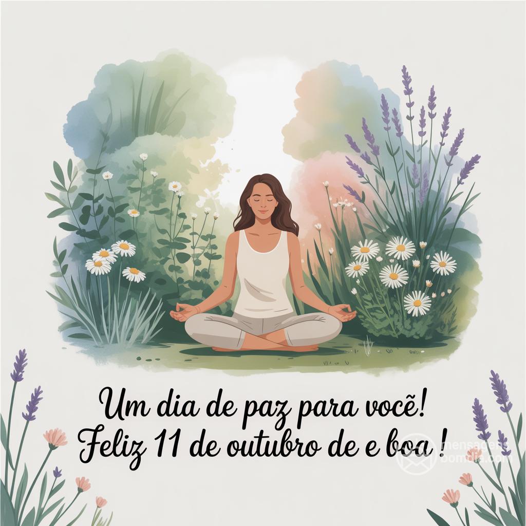 Um dia de paz para você!  Feliz 11 de Outubro de  e boa !
