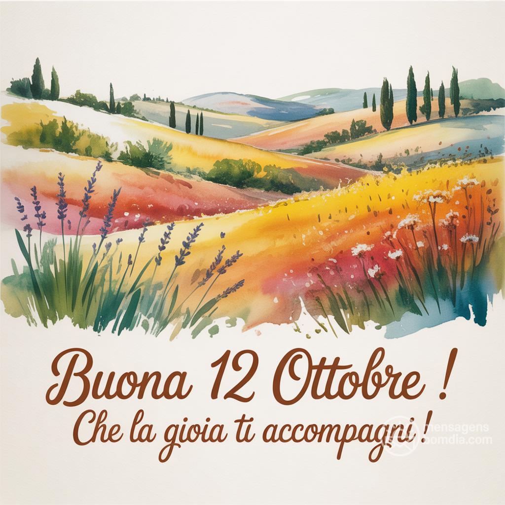 Buona  12 Ottobre ! Che la gioia ti accompagni!