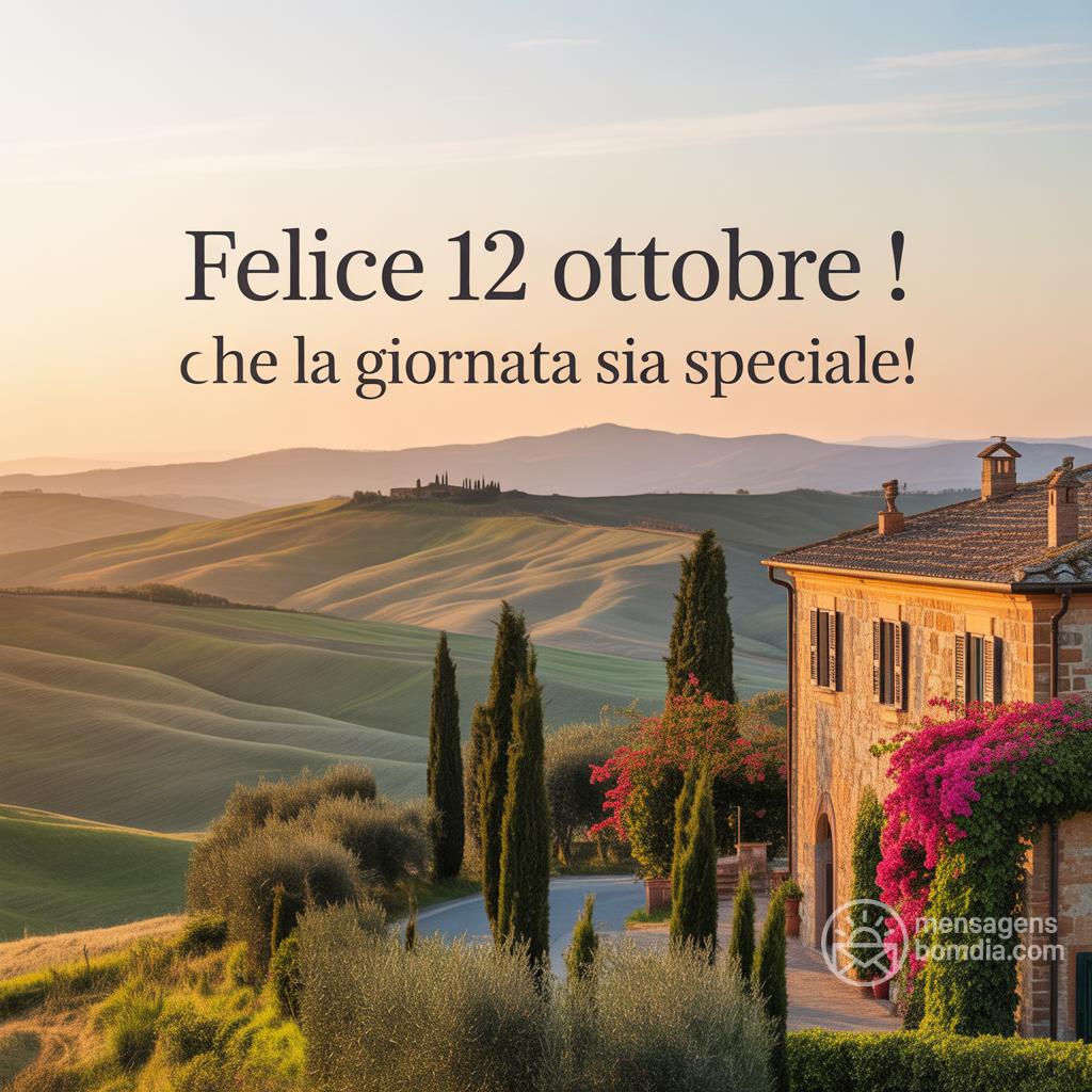 Felice  12 Ottobre ! Che la giornata sia speciale!