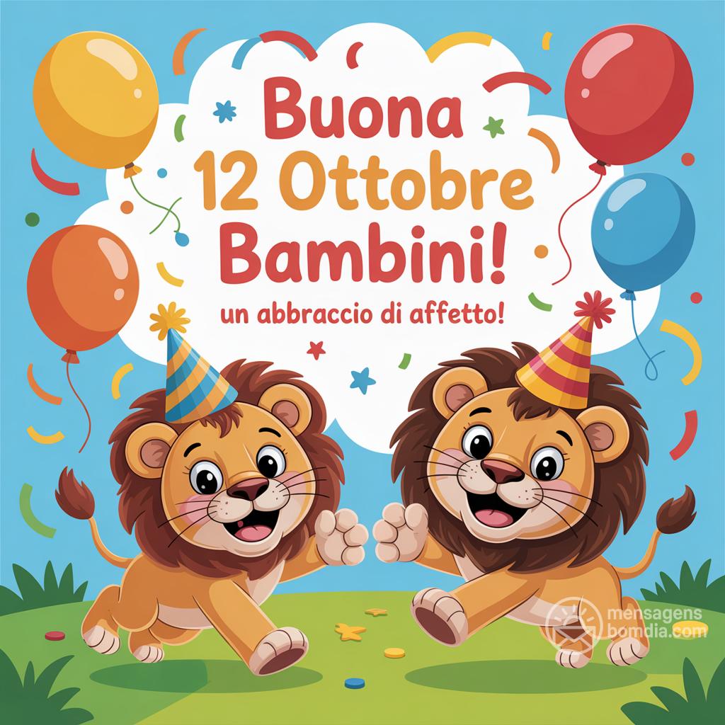 Buona  12 Ottobre ! Un abbraccio di affetto!