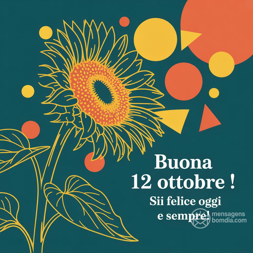 Buona  12 Ottobre ! Sii felice oggi e sempre!