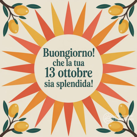 Bom Dia e Boa Lunedì, 13 de Outubro de 2025!